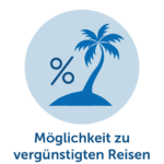 GRUBER Reisen Benefit Icon für die Möglichkeit zu vergünstigten Reisen